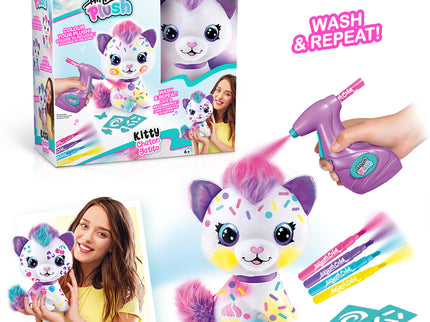 AIRBRUSH PLUSH Pehme mänguasi õhupintsliga Kass, 25 cm