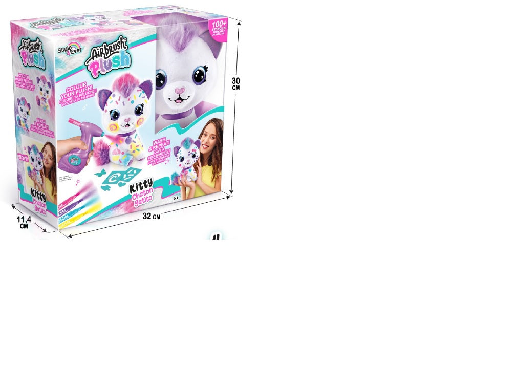 AIRBRUSH PLUSH Pehme mänguasi õhupintsliga Kass, 25 cm