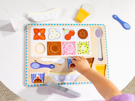 MELISSA &amp; DOUG Puidust magnetiline pusle - mängukomplekt, jäätis