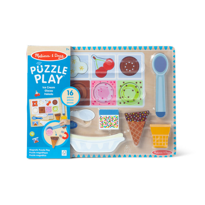 MELISSA &amp; DOUG Puidust magnetiline pusle - mängukomplekt, jäätis