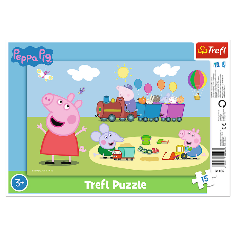 TREFL PEPPA PIG Pusle raamis, 15 osa