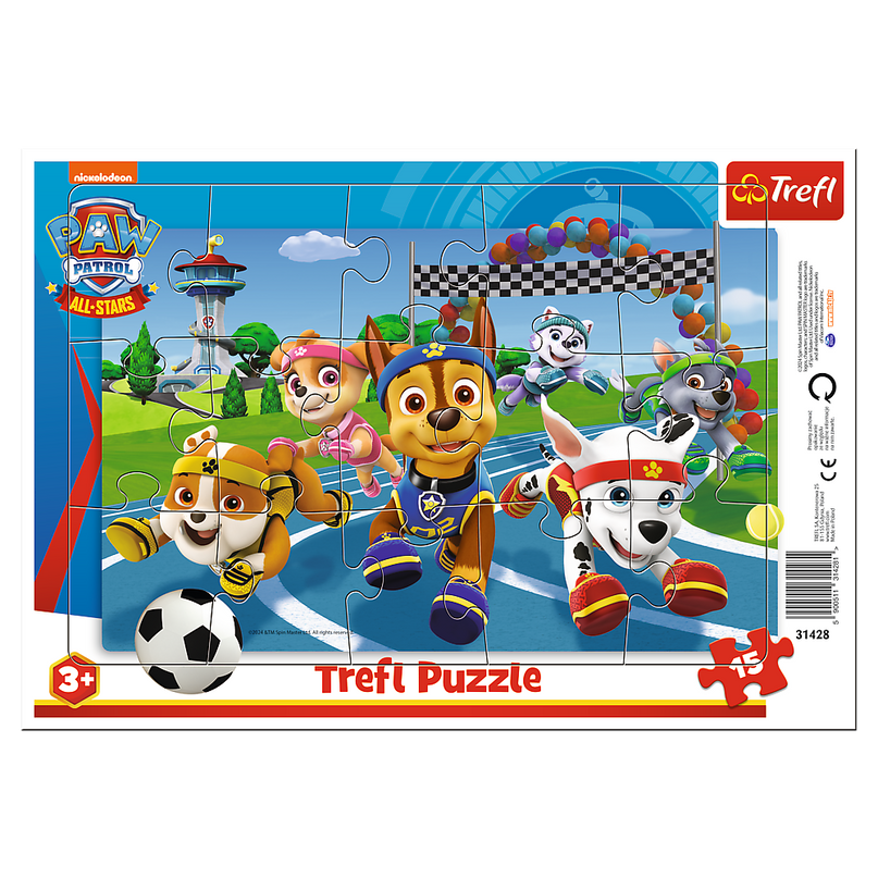 TREFL PAW PATROL Pusle raamis Käpapatrull, 15 osa
