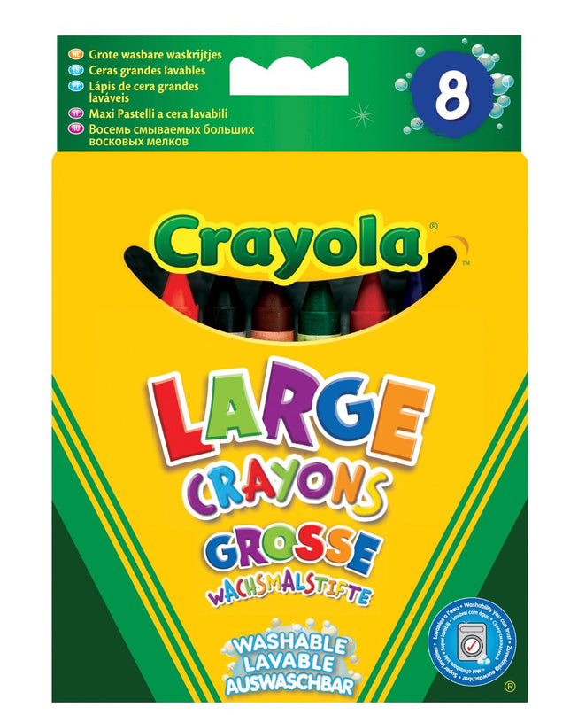 CRAYOLA 8 suurt pestavat rasvakriiti Ultra Clean