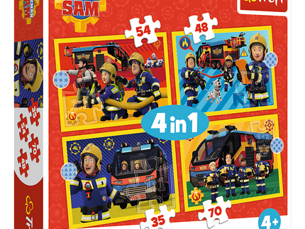 TREFL FIREMAN SAM Puslede komplekt 4 in 1 Tuletõrjuja Sam