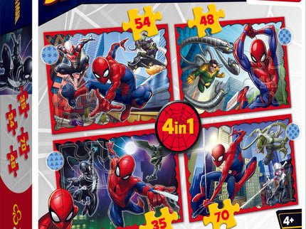 TREFL SPIDER-MAN Puslede komplekt 4 in 1 Ämblikmees