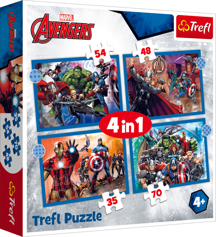 TREFL AVENGERS Puslede komplekt 4 in 1 Tasujad