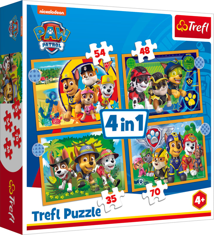 TREFL PAW PATROL Puslede komplekt 4 in 1 Käpapatrull