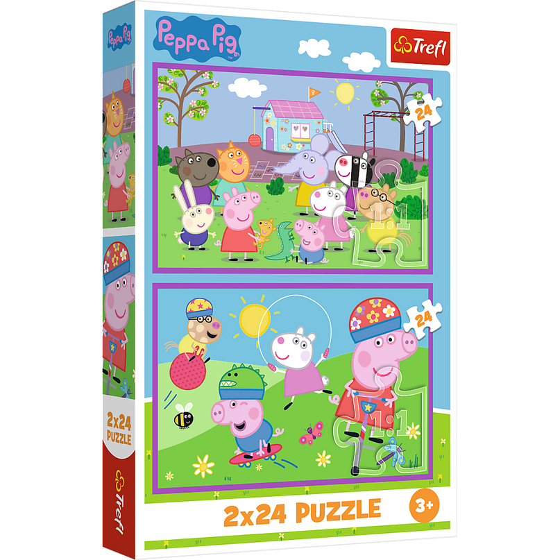 TREFL PEPPA PIG puslede komplekt, Põrsas Peppa 2x24 osa