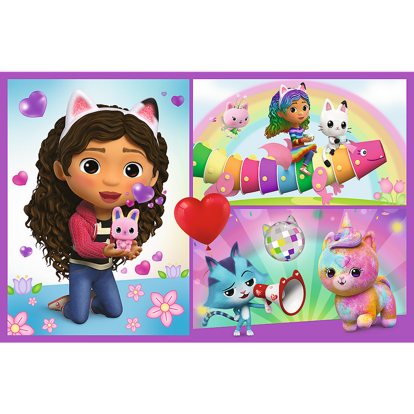 TREFL GABBY´S DOLLHOUSE puslede komplekt Mängi koos Gabbyga, 2x24 osa