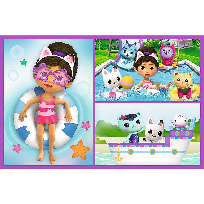 TREFL GABBY´S DOLLHOUSE puslede komplekt Mängi koos Gabbyga, 2x24 osa