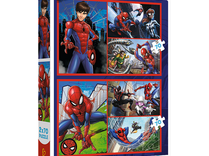 TREFL SPIDER-MAN puslede komplekt Ämblikmehe seiklused, 2x70 osa