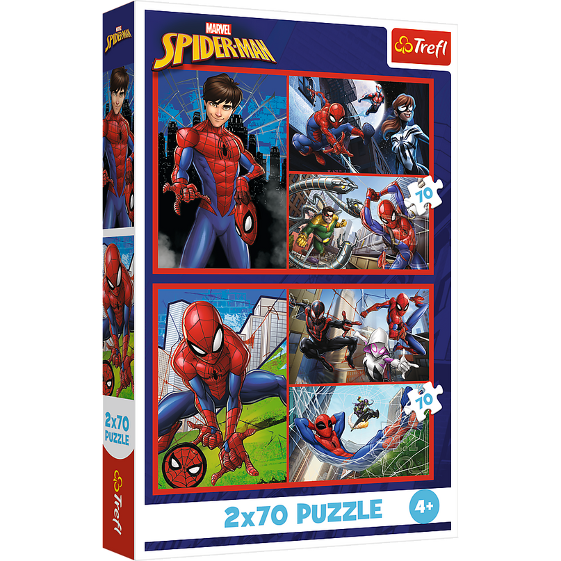 TREFL SPIDER-MAN puslede komplekt Ämblikmehe seiklused, 2x70 osa