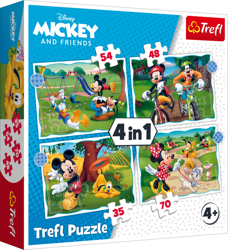 TREFL DISNEY Puslede komplekt 4 in 1 Miki-Hiir