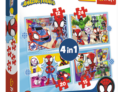 TREFL SPIDER-MAN Puslekomplekt 4in1 Spidey