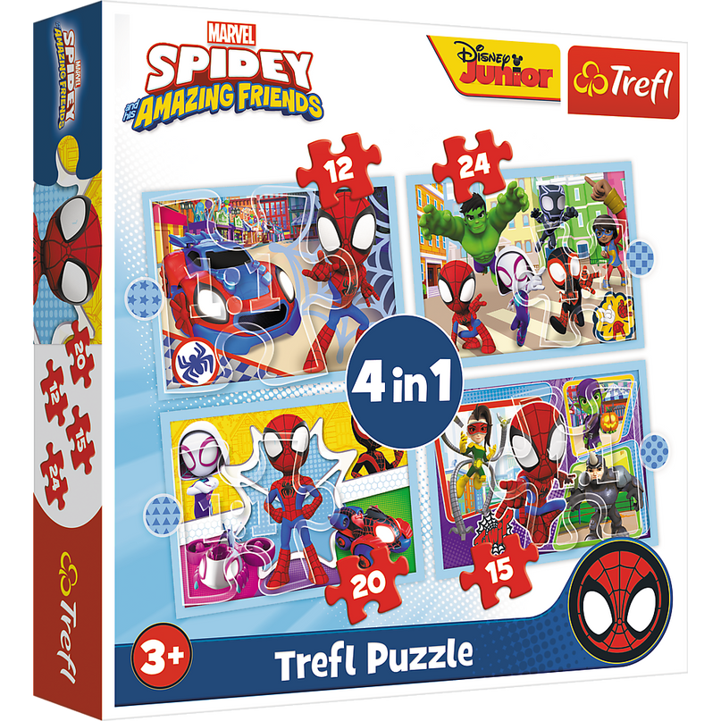 TREFL SPIDER-MAN Puslekomplekt 4in1 Spidey