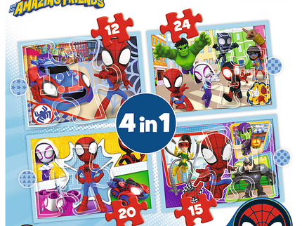 TREFL SPIDER-MAN Puslekomplekt 4in1 Spidey
