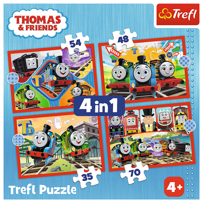 TREFL THOMAS &amp; FRIENDS 4 in 1 Puslede komplekt