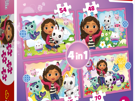 TREFL GABBY´S DOLLHOUSE Pusle komplekt, 4 tk