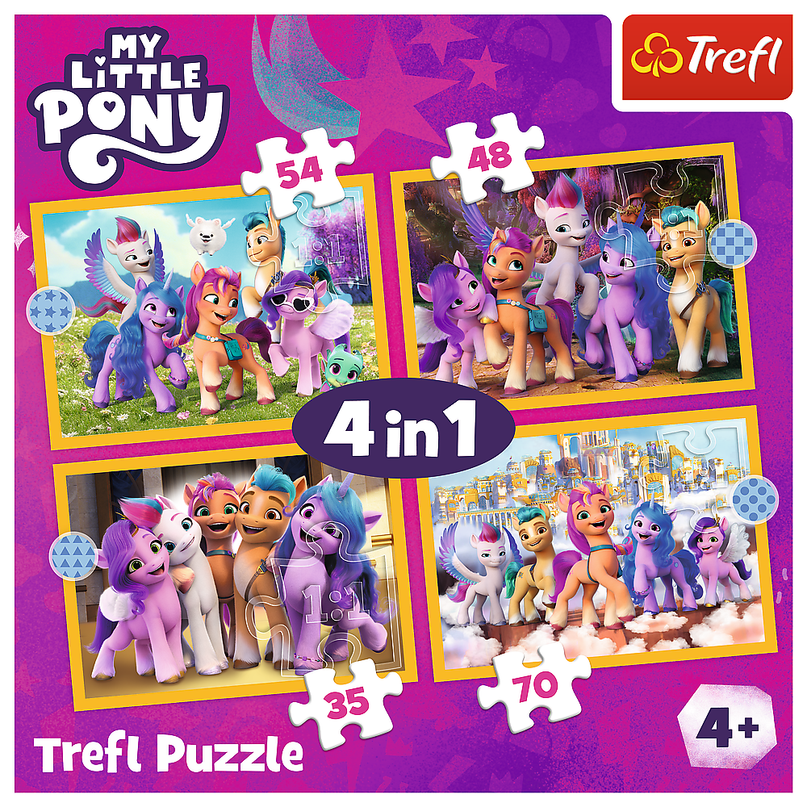 TREFL MY LITTLE PONY Puslede komplekt 4 tk, Mu väike poni
