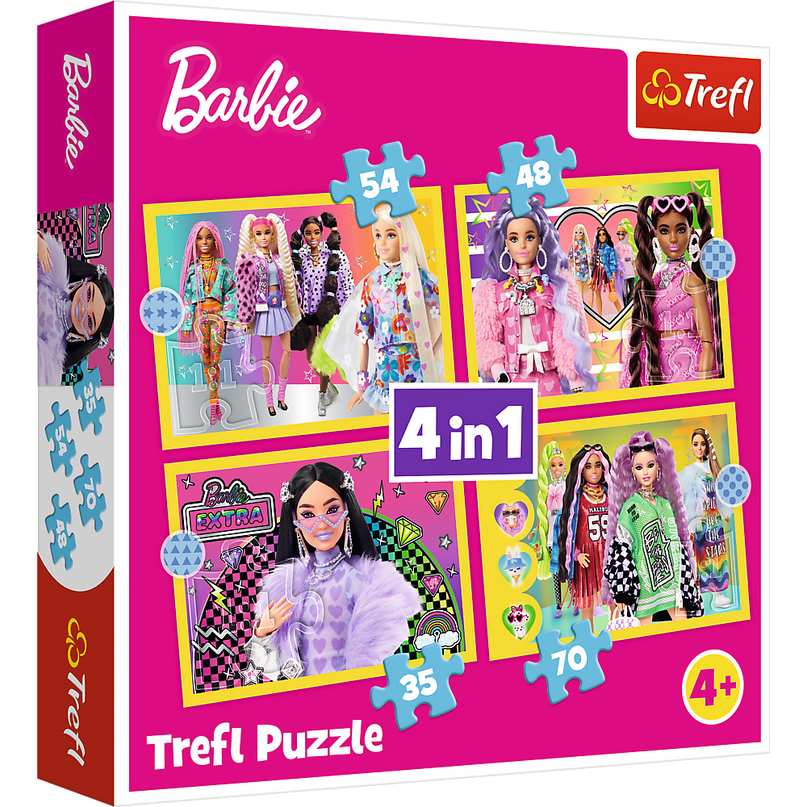 TREFL BARBIE Puslede komplekt 4 in 1