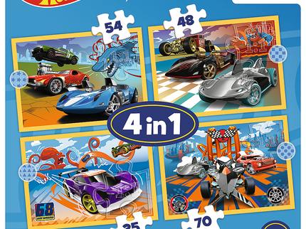 TREFL HOT WHEELS Puslede komplekt 4 in 1