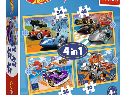 TREFL HOT WHEELS Puslede komplekt 4 in 1