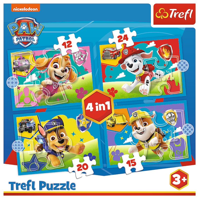 TREFL PAW PATROL Puslede komplekt Käpapatrull, 4 tk