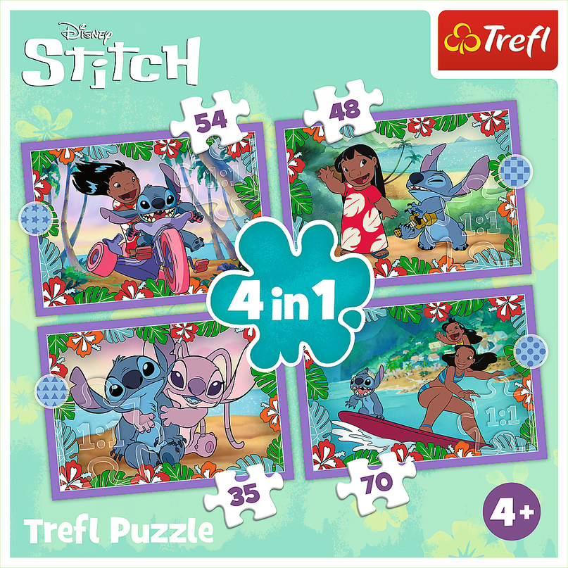 TREFL DISNEY STITCH Puslede komplekt, 4 tk