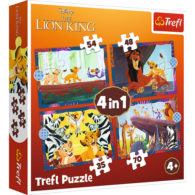 TREFL DISNEY Puslede komplekt 4 in 1 Lõvikuningas
