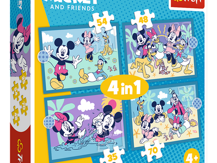 TREFL DISNEY Puslede komplekt 4 in 1 Miki-Hiir