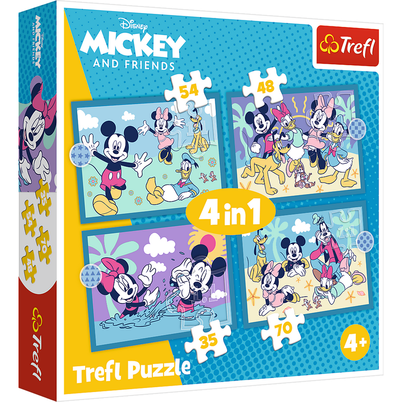 TREFL DISNEY Puslede komplekt 4 in 1 Miki-Hiir