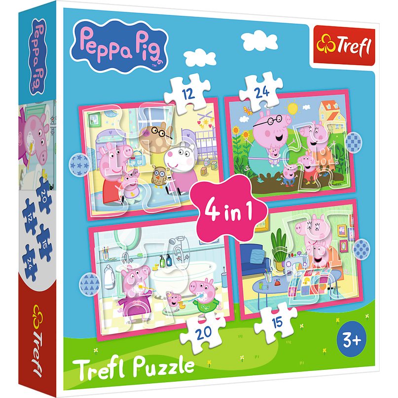 TREFL PEPPA PIG Puslede komplekt, 4 tk, Põrsas Peppa