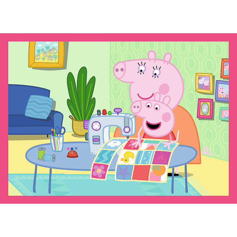 TREFL PEPPA PIG Puslede komplekt, 4 tk, Põrsas Peppa