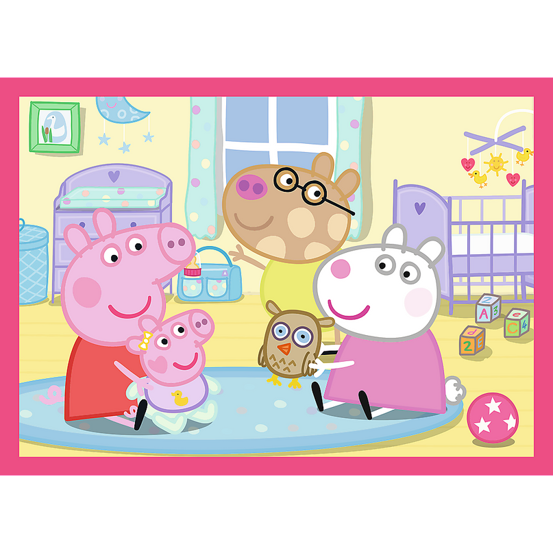 TREFL PEPPA PIG Puslede komplekt, 4 tk, Põrsas Peppa