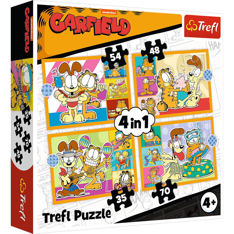TREFL GARFIELD Puslede komplekt 4 in 1