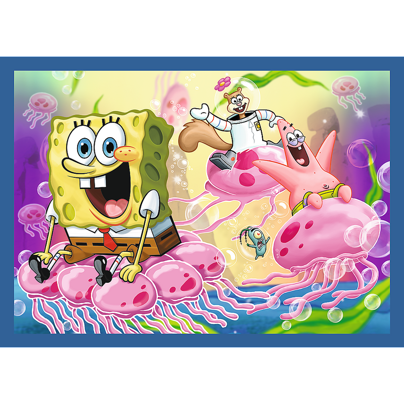 TREFL SPONGEBOB Puslede komplekt 4 in 1 Käsnakalle