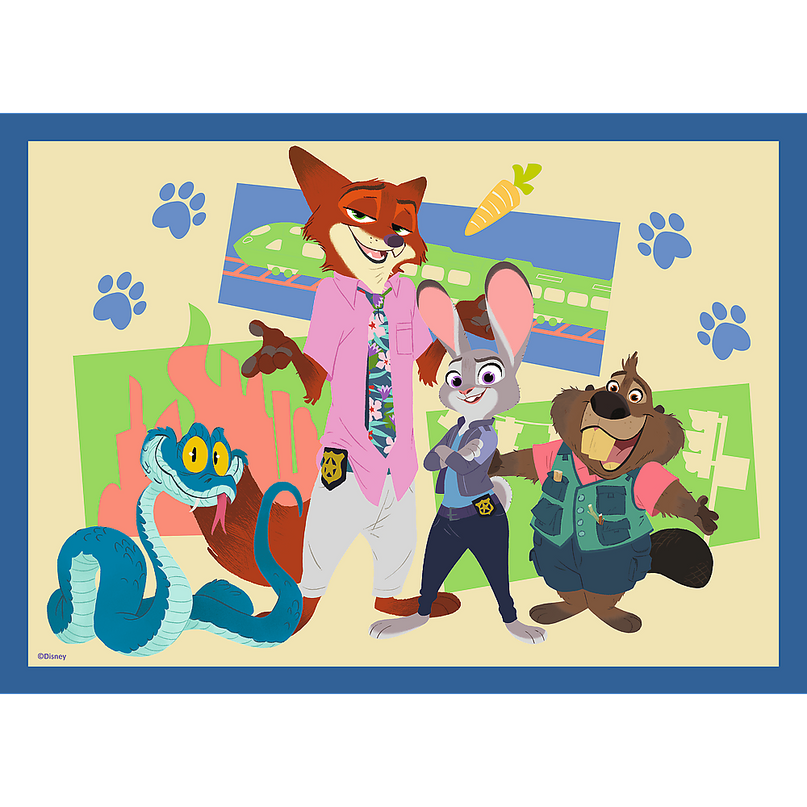 TREFL DISNEY ZOOTROPOLIS Puslede komplekt, 4 tk