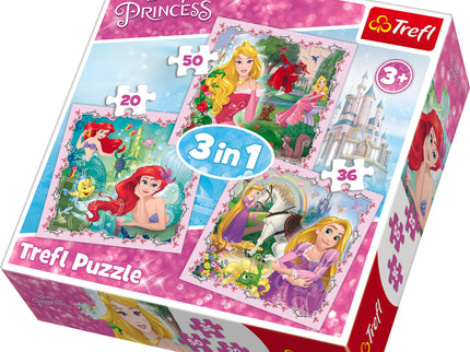TREFL DISNEY PRINCESS Pusle komplekt 3 in 1, Printsessid