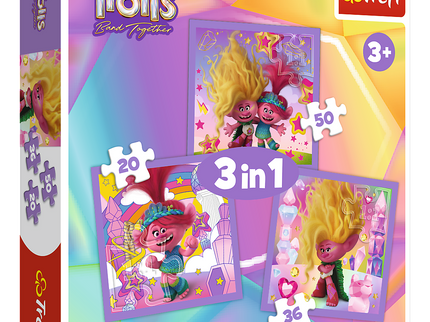 TREFL TROLLS Pusle komplekt Trollid 3, 3 tk