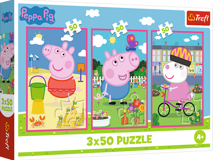 TREFL PEPPA PIG puslede komplekt Sõpruse jõud, 3x50 osa