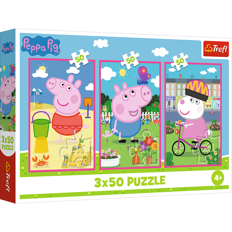 TREFL PEPPA PIG puslede komplekt Sõpruse jõud, 3x50 osa