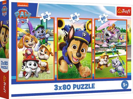 TREFL PAW PATROL puslede komplekt Kutsude kamp, 3x80 osa