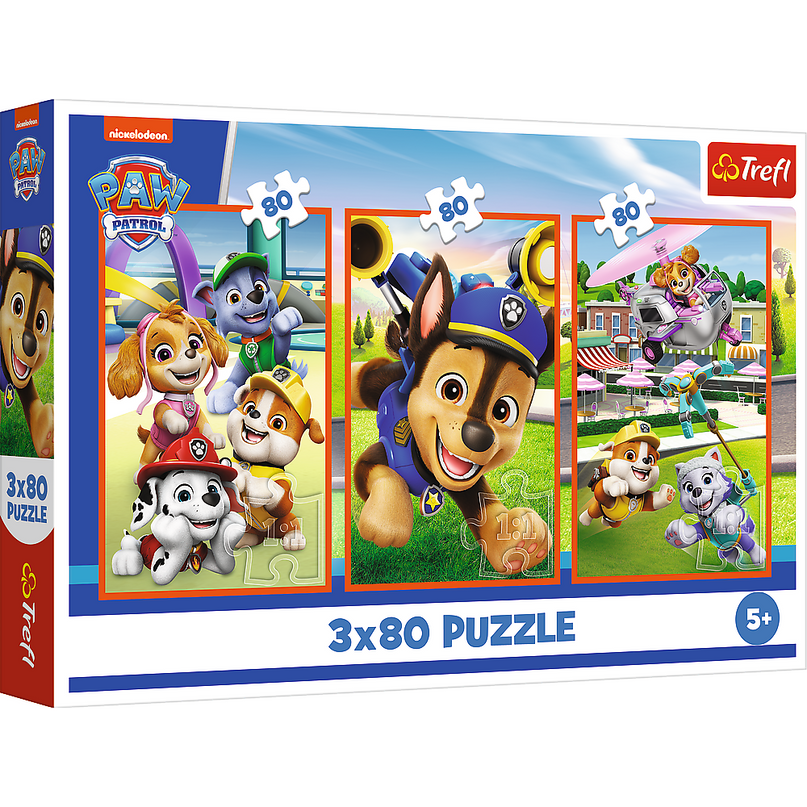TREFL PAW PATROL puslede komplekt Kutsude kamp, 3x80 osa