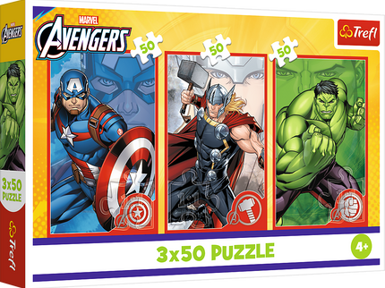 TREFL AVENGERS puslede komplekt Kangelane, 3x50 osa