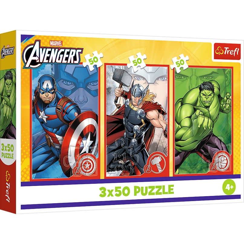 TREFL AVENGERS puslede komplekt Kangelane, 3x50 osa
