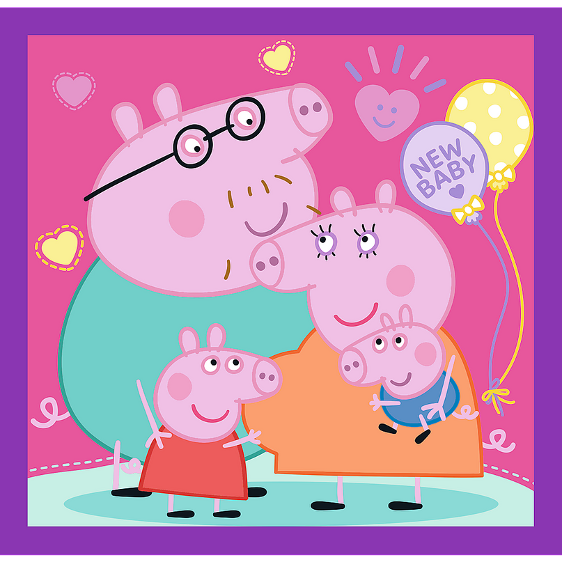 TREFL PEPPA PIG Pusle komplekt, 3 tk, Peppa Pig