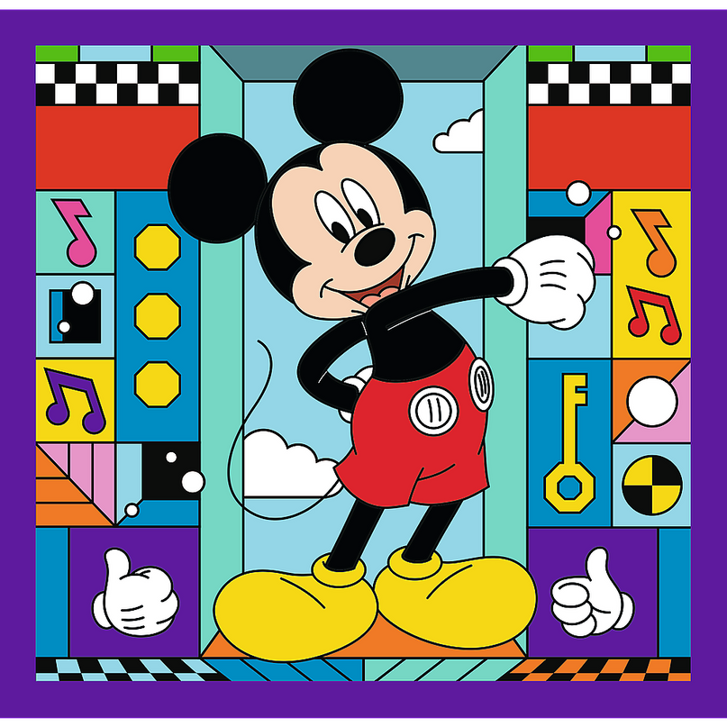 TREFL DISNEY Pusle komplekt 3 in 1, Mickey-Mouse
