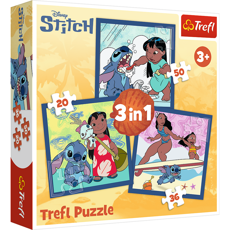 TREFL DISNEY STITCH Pusle komplekt 3 in 1
