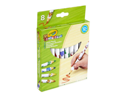CRAYOLA MINIKIDS 8 suurt dekoreeritud pliiatsit