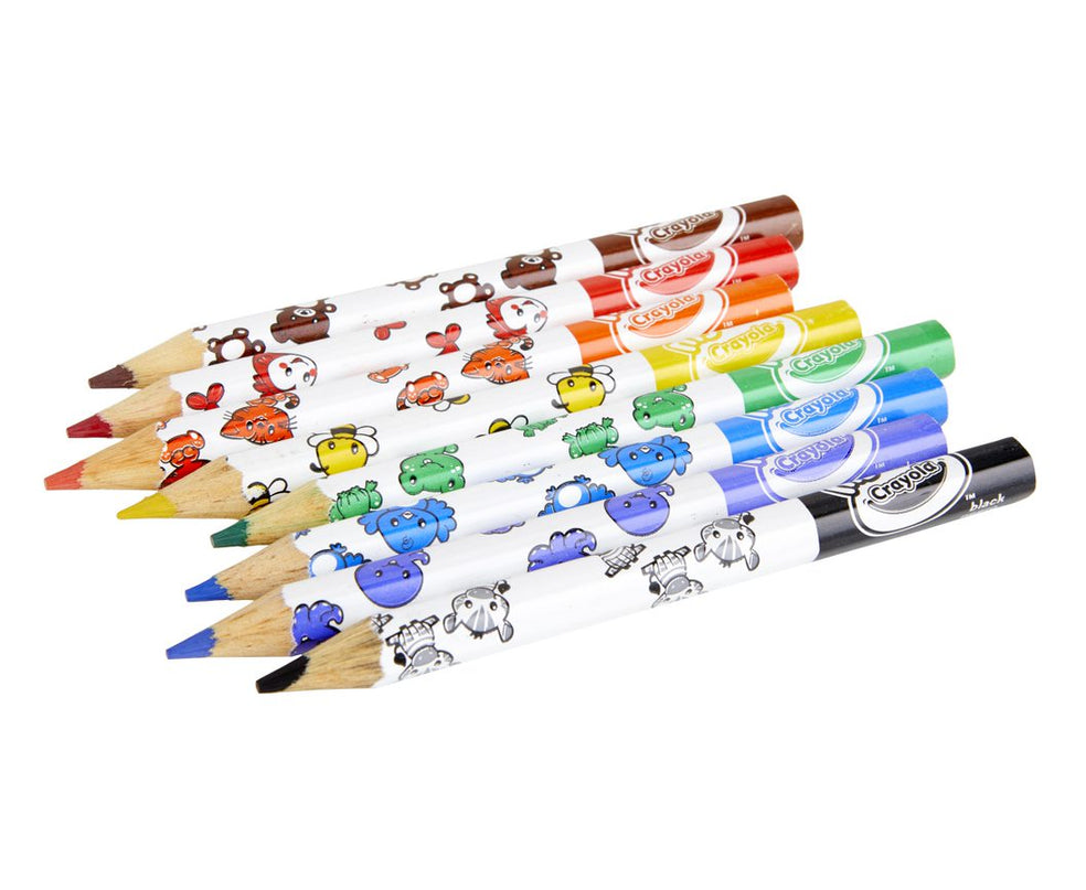 CRAYOLA MINIKIDS 8 suurt dekoreeritud pliiatsit